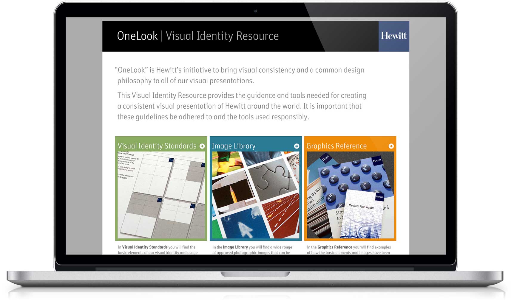 hewitt_one-look-screen.jpg Art Direction by: Bart Crosby, Crosby Associates